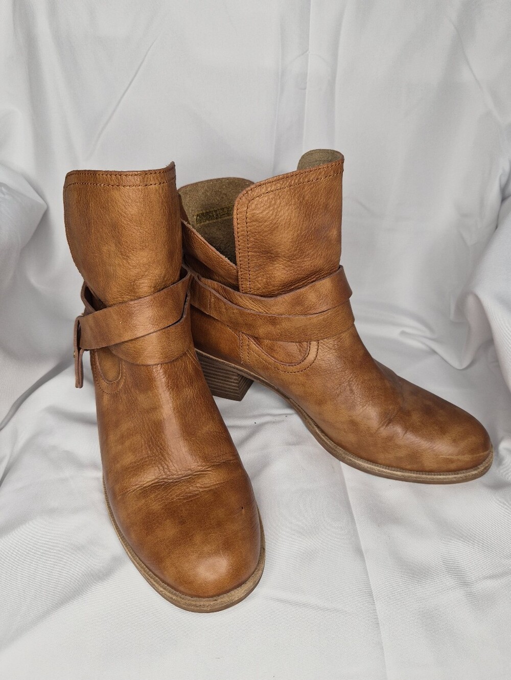 UGG Elora Chestnut Leather Ankle Boots Size 9.5